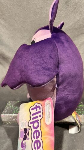 Flipeez Purple Flying Flapping Action Packed Bat Kawaii Plush Plushie Doll 9” - Picture 5 of 9