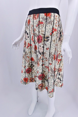 Marc Cain Rock Gummibund Baumwollmischung Blumen A-Linie Damen Gr. N6 XL - Bild 3 von 8