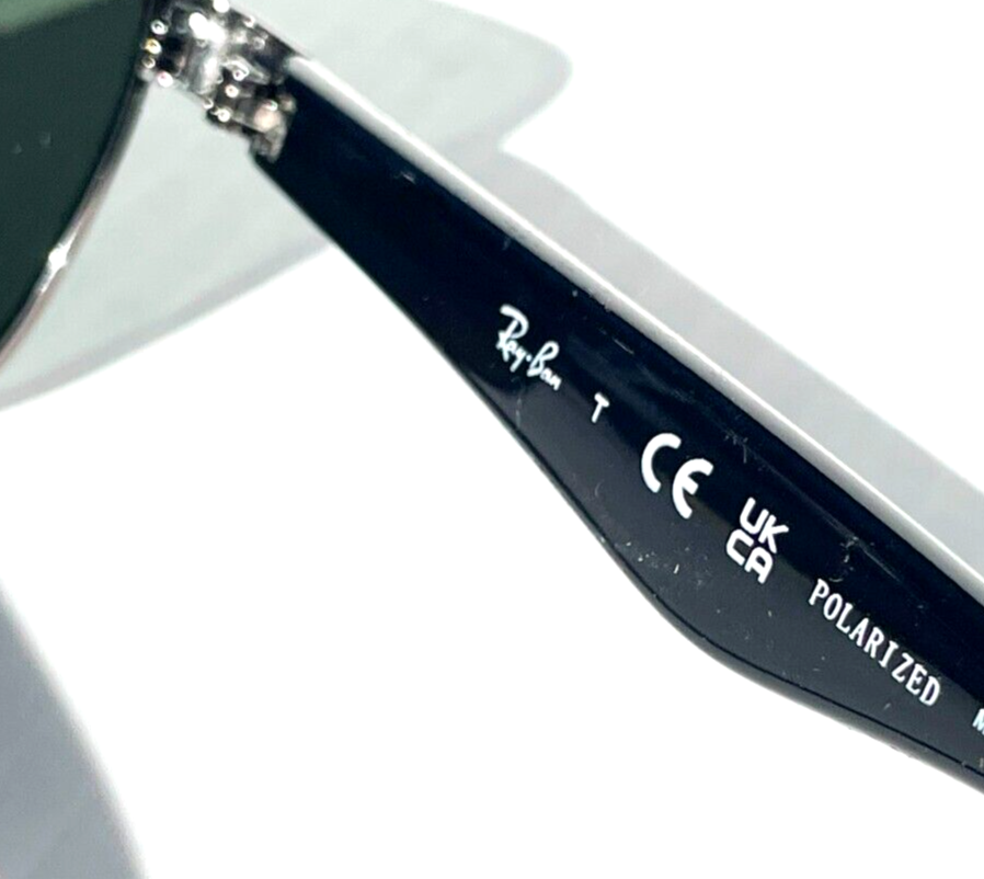 NEW Ray Ban Gunmetal Frame POLARIZED Green Grey Len Sunglass