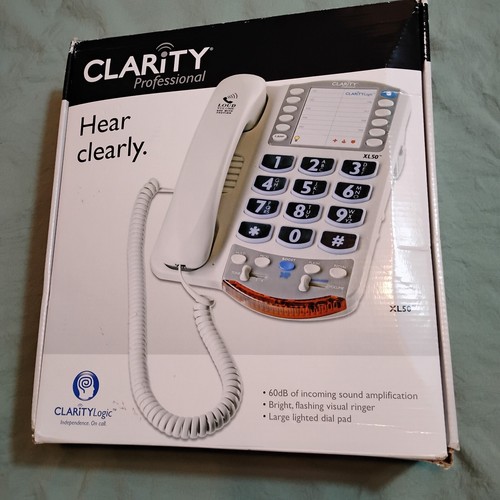 CLARITY LARGE BUTTON FLASHING VISUAL RINGER PHONE HEARING LOSS VISION LOSS XL50