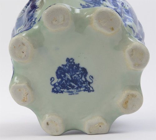 Antico set brocca e lavabo Victoria Ware Ironstone Flow blu 12" x 10,5" - Foto 5 di 12
