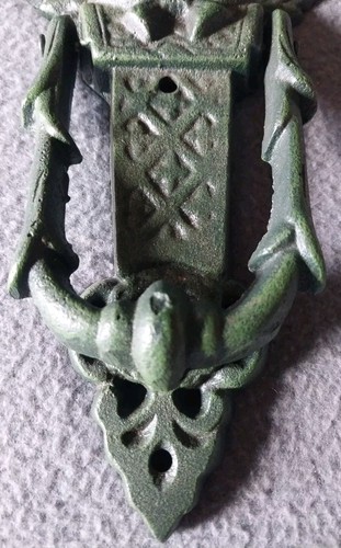 Vintage Bussaporta Cherubino Angelo Ghisa Con Ali Verde Scuro Rustico MOLTO BELLO - Foto 3 di 5
