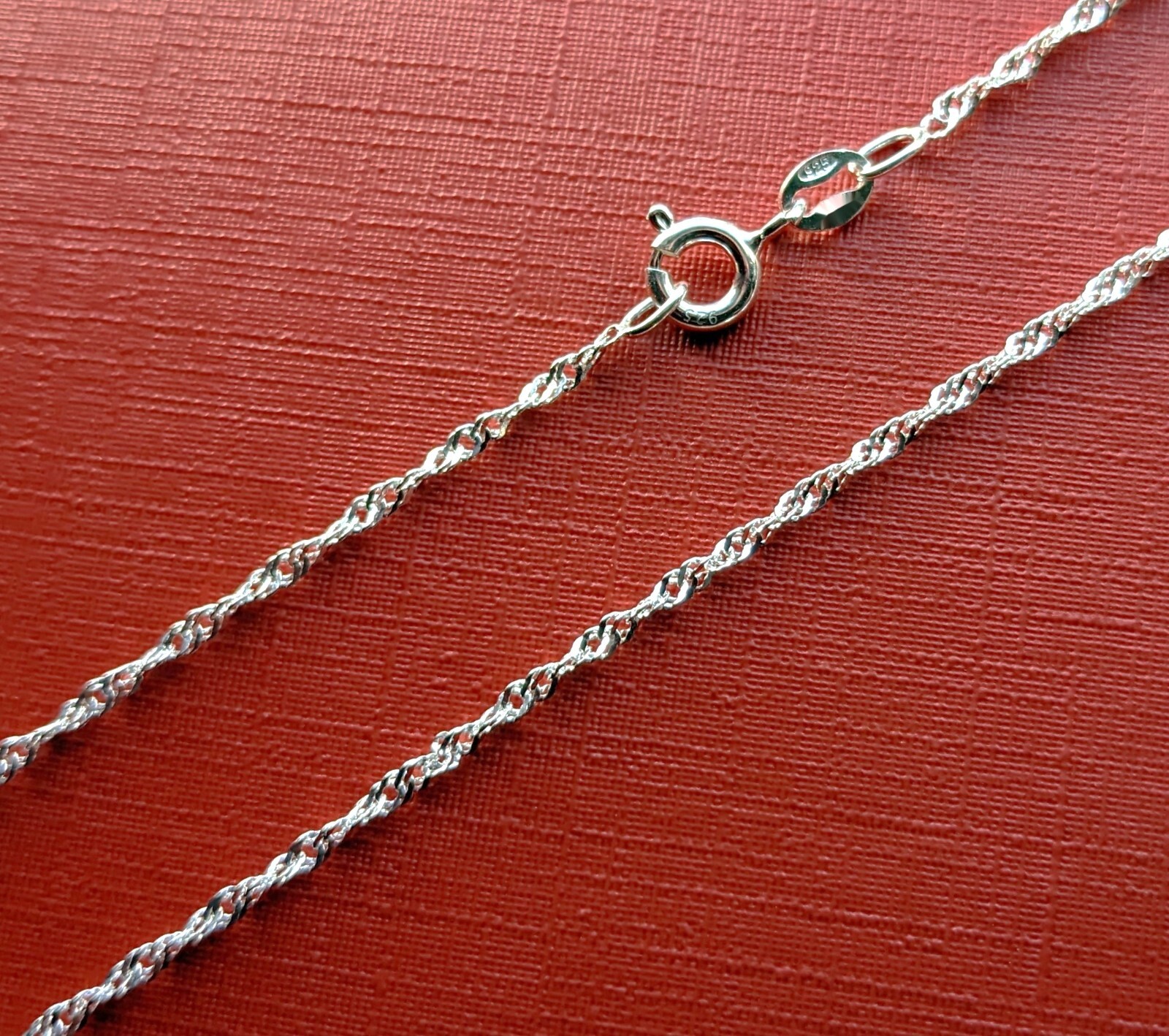 Singapur Kette 45 cm Echt SILBER 925 rhodiniert Silberkette Juwelier Qualität 