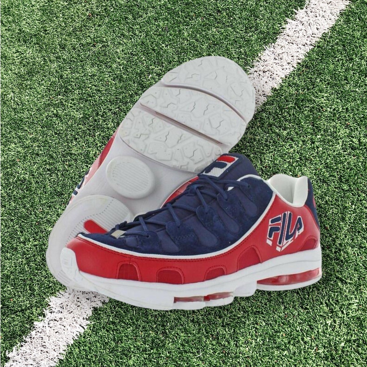 FILA Silva Trainer Shoes Sneakers Red White Blue 1RM00565 422 Men s Size 10.5 eBay