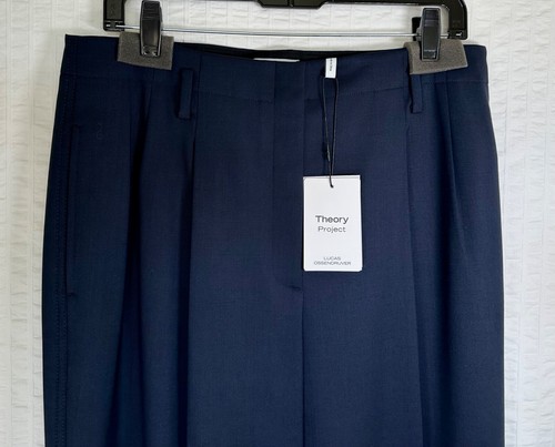 Theory Project Plisseehose aus guter Wolle dunkelblau Größe 10 (Oversize 8) lang! - Bild 8 von 16