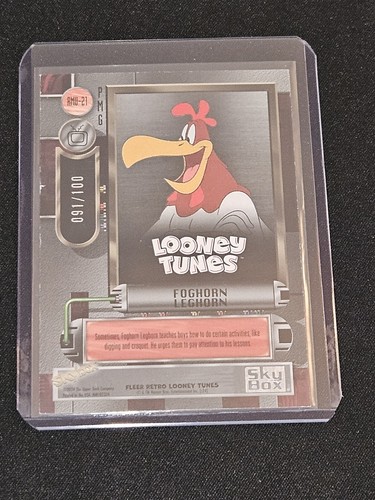 2024 Fleer Retro Looney Tunes Foghorn Leghorn Red Precious Metal Gems PMG 91/100 - Picture 2 of 2