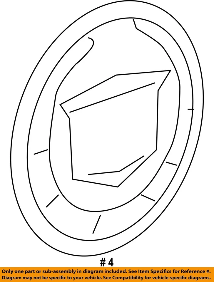 2007-2014 ESCALADE REAR LIFTGATE (TAILGATE)  EMBLEM (CREST) NEW GM # 22984656 - Image 3 of 3