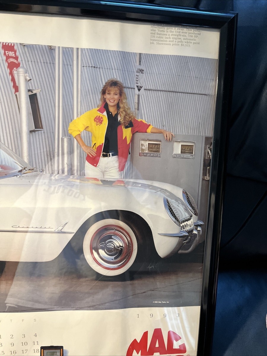 MAC TOOLS ビンテージカーアート 1989 Mac Tools 4 Piece Collection Calendars Framed | Mac Tools