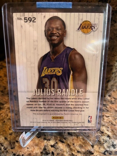 2014-15 Panini Preferred Unparalleled Rookies  17/50 Julius Randle Knicks Lakers - Image 2 of 2