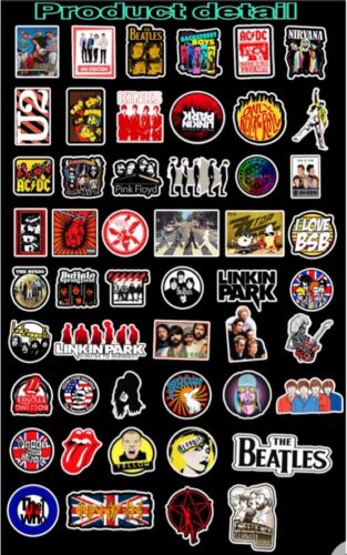 UK 50 Rock Aufkleber Lot Heavy Metal Punk Band Musik Gitarre Auto Aufkleber Skateboard - Bild 4 von 12