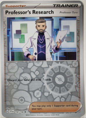 Pokémon - Professor's Research - 190/198  - Scarlet & Violet - Reverse Holo Rare