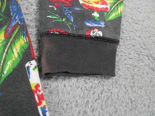 DC Skateboards Hoodie Mens Large Black AOP All Over Print Parrot Skater Grunge - Picture 10 of 12