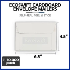 1-10000 6.5 x 4.5 EcoSwift Self Seal Photo Ship Flats Cardboard Envelope Mailers