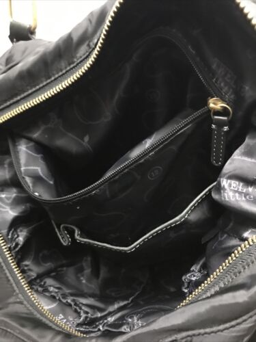 Twelvelittle Black Quilted Carry All Travel Tote Crossbody Diaper Bag 18x11x5” - Picture 8 of 11