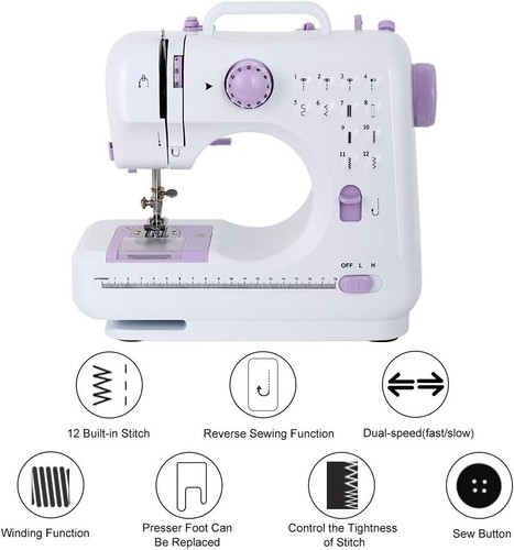 Tragbare elektrische Nähmaschine Mini Haushalt Nähmaschine für Anfänger - Bild 8 von 12