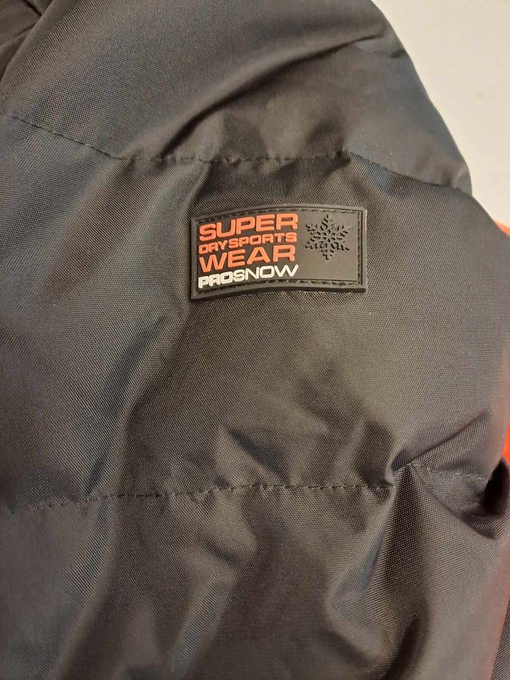 SUPERDRY MENS SKI DOWN PUFFER JACKET ORANGE / BLACK SIZE S (ref 743) eBay