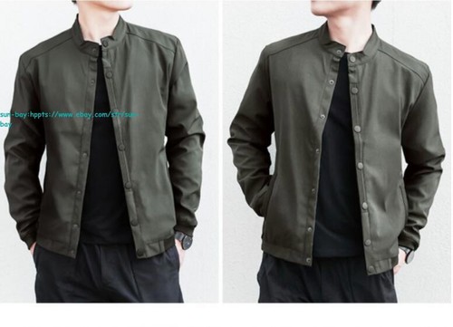 Men's Button Up Windbreaker Casual Jacket Outdoor Spring/ Fall Long sleeve Coats - Imagen 12 de 20