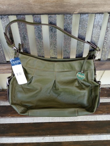 Chaps By Ralph Lauren Handtasche, Beuteltasche, Handtasche. Grün / Spanisch Oliv NEU - Bild 6 von 6