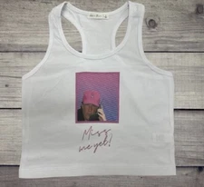 Trump Meme Miss Me Yet Tank Top | White Y2K Graphic Print Summer Shirt S-L