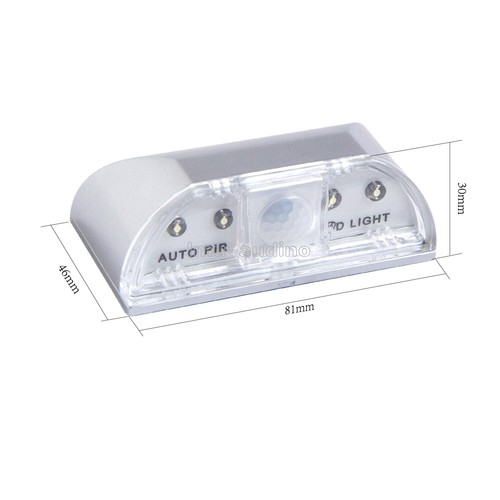4LED IR Sensor Light Auto PIR Infrared Wireless Keyhole Motion Detection - Bild 2 von 4