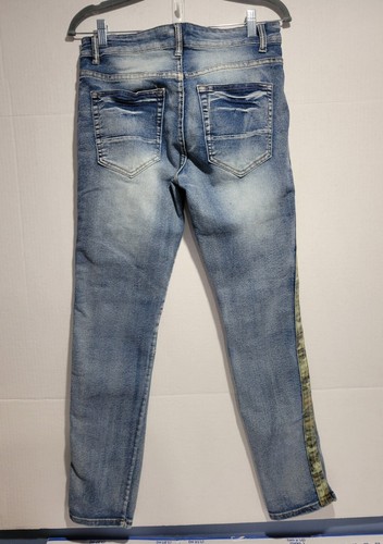 Jean Modern Culture para hombre delgado elástico moto talla 32 X 32 cinta de camuflaje - Imagen 2 de 13