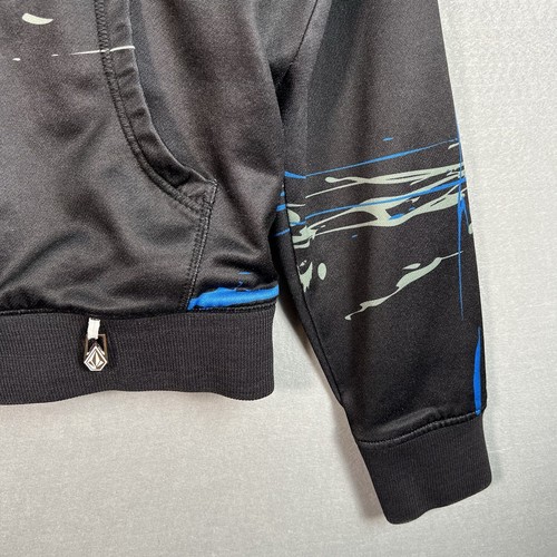 Vintage Y2K Volcom Skateboarding Zip Sweatshirt Adult Small Black Fleece Hoodie - Picture 6 of 10