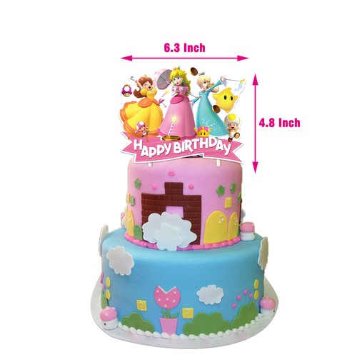 Princess Peach Party Set Party Supplies Super Mario Girls Birthday Decoration - Picture 3 of 10