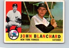 1960 TOPPS BASEBALL #283 JOHNNY BLANCHARD                  MID GRADE  KZ