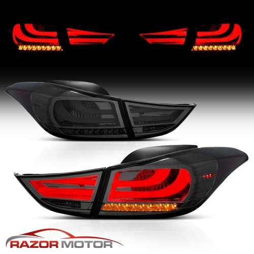 Juego de luces traseras LED de humo estilo BMW de 4 puertas para Hyundai Elantra 2011 2012 2013 sedán - Imagen 6 de 11