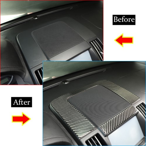 Carbon Fiber Dashboard Speaker Trim Frame For Land Rover Freelander 2 2007-2012 - Foto 3 di 13