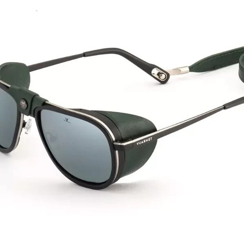 Vuarnet Sunglasses Alpine Glacier Aviator 56mm VL2112 Black/Green Pure Grey - Picture 4 of 13