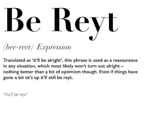 Be Reyt Funny Print Yorkshire Accent Quirky Northern Definition Wall Art Gift - Picture 3 of 5