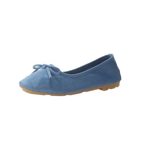 Women Flat Shoes Suede Shoes Bowtie Slip On Casual Loafers Shoes moccasin Shoes - Picture 23 of 31