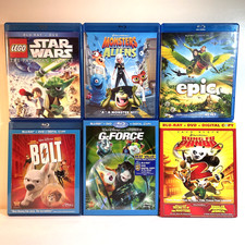 6 3D ANIMATED MOVIES (Blu-Ray) Animation Action Adventure Comedy Fantasy Sci-Fi