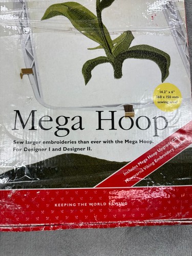 Husqvarna Viking Mega Hoop Designer 1 and 11 Embroidery Mega Hoop w/ CD - Picture 6 of 7