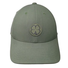 Black Clover Patched Logo Fitted Baseball Cap Green M 6 Panel Flexfit Yupoong
