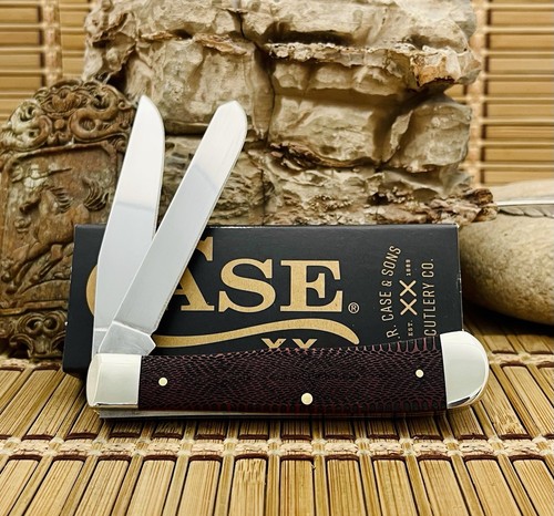 Case XX USA Red Bone Diamondback Snake Skin 1/500 Trapper Pocket Knife NEW - Picture 4 of 5