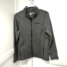 KUIU Jacket Womens Medium Gray Base Camp High Loft Sweater Fleece 14018 Hiking