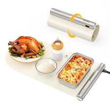 Warming Mat for Food, Electric Food Warmer with 4 Temperature Level and 6H Ti...