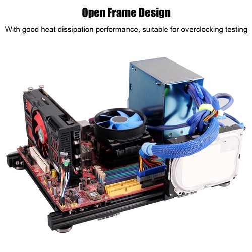 DIY Open Design M ATX Computer Case Overclocking Test Platform Full Black S - Picture 2 of 9