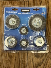 Hart 6-Piece Model HACW04 Wire Wheel Brush Set ** New in Open Package