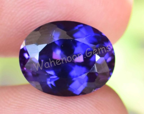 Zafiro Montana azul púrpura natural 8,40 quilates ovalado certificado piedra preciosa suelta - Imagen 3 de 8