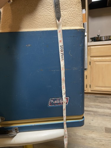 Vintage COLEMAN Blue Metal ICE CHEST measurements in pics 📸 Read Desc - Picture 14 of 16