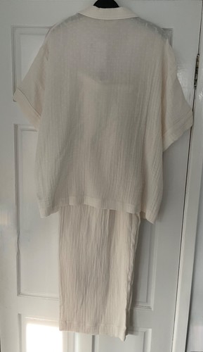 JUEGO DE PIJAMA M&S ALGODÓN PURO REVERE (Marfil) - Imagen 6 de 10