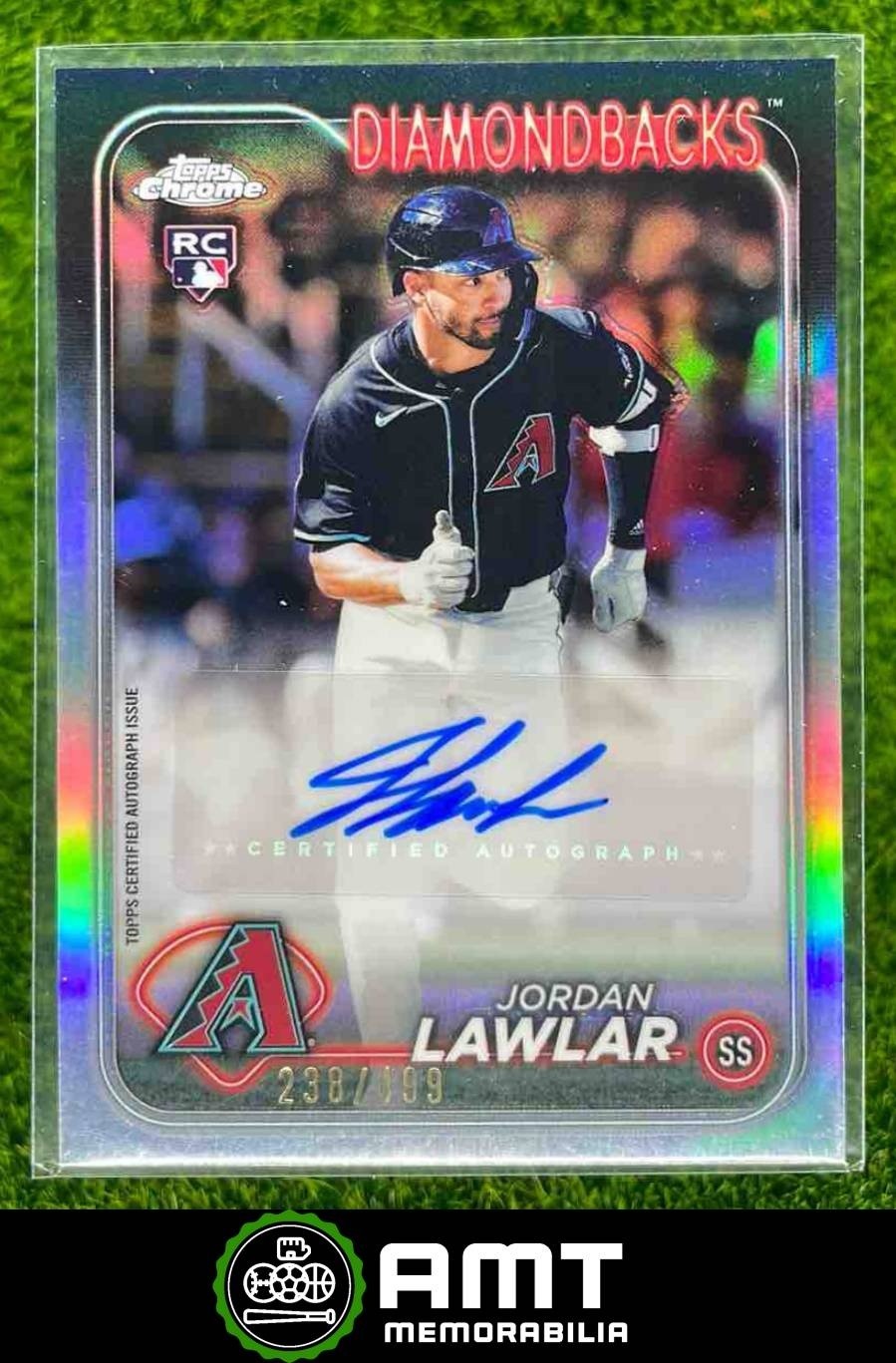 Jordan Lawlar RC Auto 2024 Topps Chrome Update 238/499 Refractor Diamondbacks
