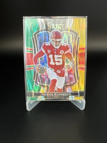 2025 Panini Select - Premier Level  Patrick Mahomes II Yellow Green Prizm Shock
