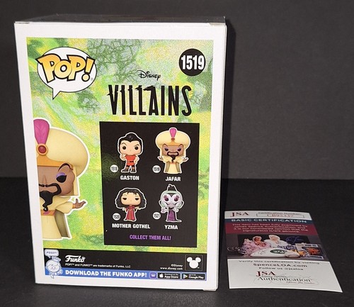Funko autografiado firmado por Jonathan Freeman Disney Villians Aladdin Jafar certificado de autenticidad JSA - Imagen 3 de 7