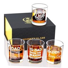 dy's Sippy Cup Whiskey Glass with Luxury Box, Fathers Day Birthday Gifts Dad