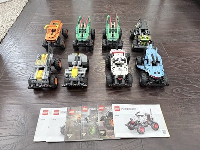 Lego Technic Monster Jam Collection Lot 8 Sets - 99% Complete