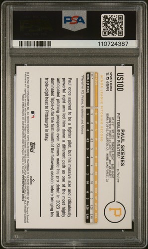 Aggiornamento Topps 2024 Paul Skenes #US100 PSA 9 - Foto 2 di 2